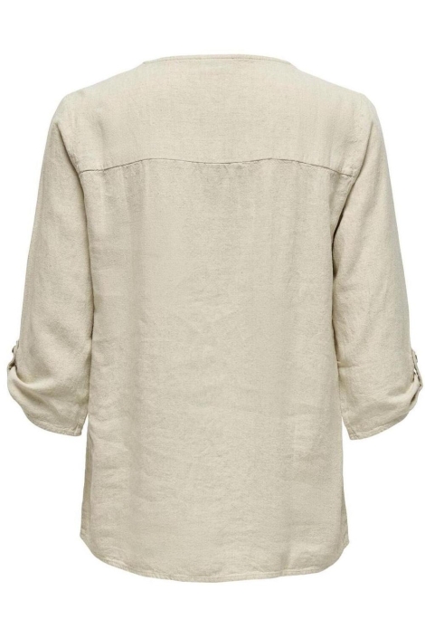 Jacqueline de Yong jdysay 3/4 linen v-neck top wvn dia